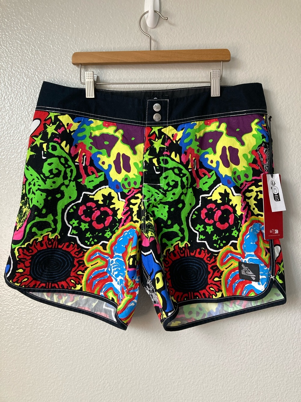 NWT Saturdays NYC Sync Original Scallop 16" Boardshorts quicksilver scorpion 33